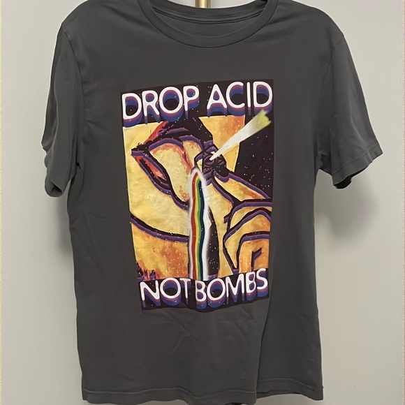 Drop Acid not bombs t-shirt, tagless comfort fit, size M, unisex - Picture 1 of 5
